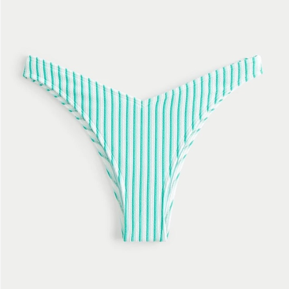 🆕 Hollister Scrunch-Ribbed High Apex Cheeky Bikini Bottom 👙